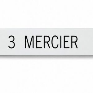 Étiquette de boîte en façade